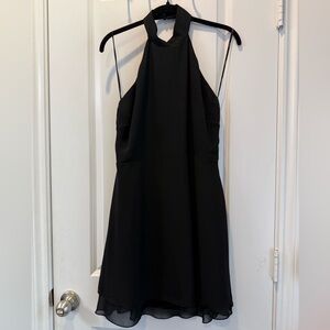 Elegant Black Halter Dress
